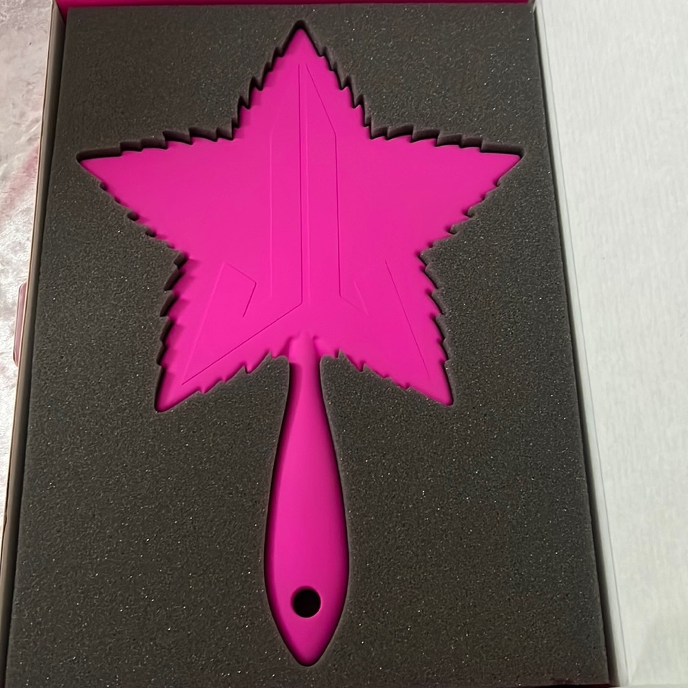 Jeffree Star Hot Pink Leaf Soft Touch Mirror New in Box